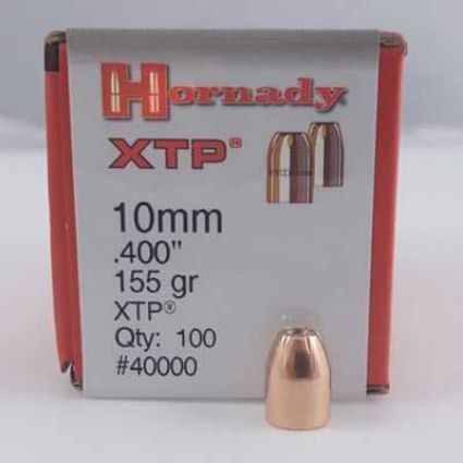 Hornady 10mm .400 155 grain Hollow Point Bullets XTP