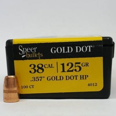 38-357 Bullets 125 GD HP - Speer