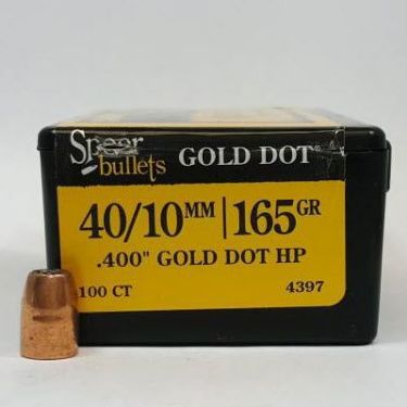 40 Caliber Bullets For Sale 165 GD HP - Speer 