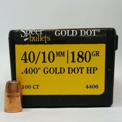Speer Gold Dot PP 40 Cal .400 180 gr Hollow Point Bullets