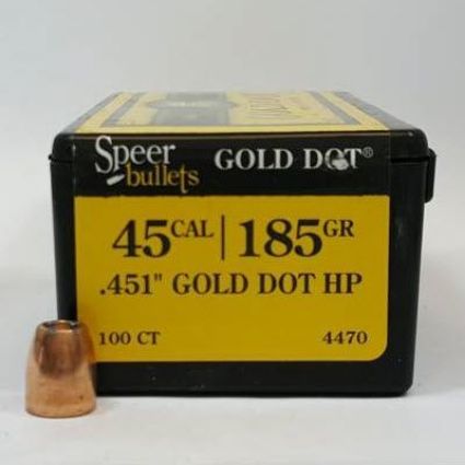 45 Caliber Bullets For Sale 185 GD HP - Speer 