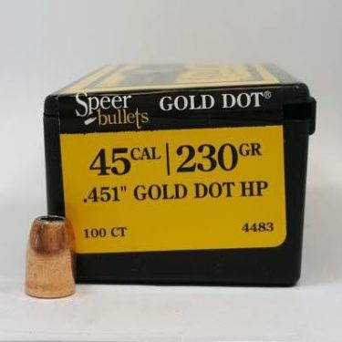 45 Caliber Bullets For Sale 230 GD HP - Speer