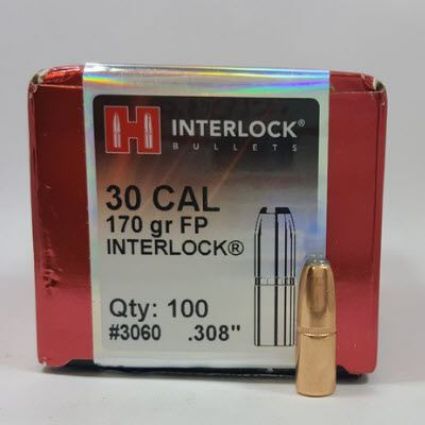 30 Caliber Bullets 170 FP InterLock - Hornady