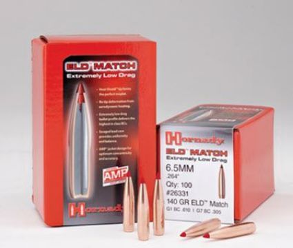 6.5mm Bullets 140 grain (.264) ELD-M Hornady 100pk