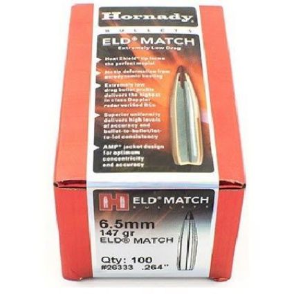 6.5mm Bullets 147 grain Hornady ELD-M 100pk