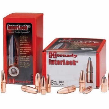 30 Caliber Bullets (308) 220 grain InterLock Hornady 100pk