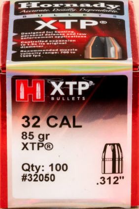 32 Caliber Bullets (312) 85 grain HP Hornady XTP 100pk