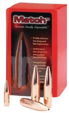 Hornady 22 Cal .224 52 grain Boat Tail Hollow Point Bullets Factory Pk 100