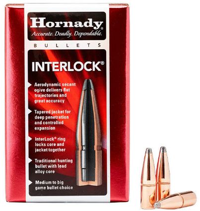 30 Caliber Bullets (308) 180 grain SP Interlock Hornady