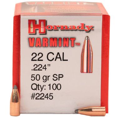 Hornady 22 Cal .224 50 grain Spire Point Bullets