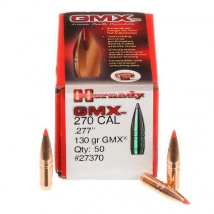 270 Caliber Bullets (.277) 130 grain GMX- Hornady  pk/50