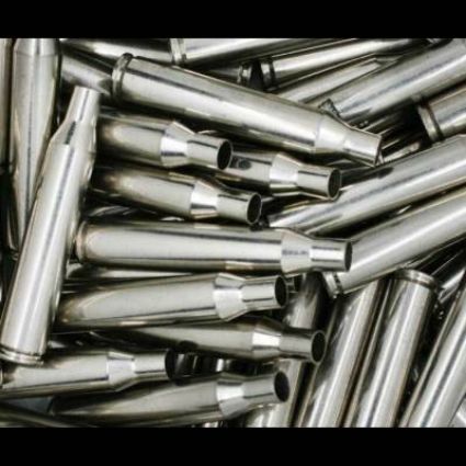 Once Fired 270 Winchester Nickel Plated Brass For Sale 