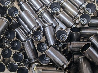 Reloading 9mm Once Fired BLACK Brass Cases pk/100