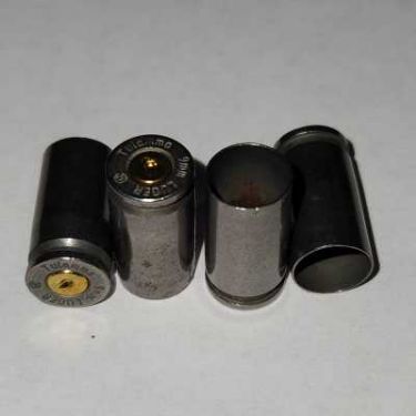 9MM LUGER STEEL BERDAN Once Fired Casings pk/100