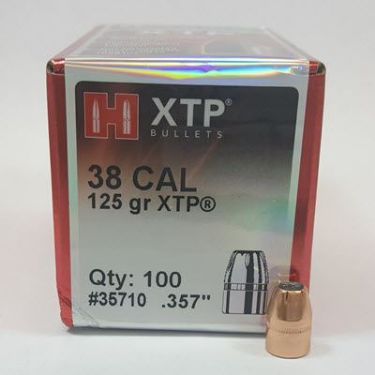 38 Caliber Bullets 125 FP-XTP- Hornady