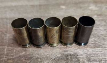 45 ACP Once Fired Brass Casings - Seconds