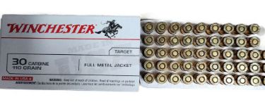 Winchester 30 Carb 110 Gr FMJ Ammo Partial