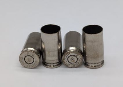 9mm Luger Nickel Once Fired Cases
