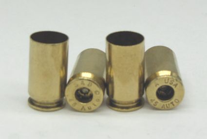 45 ACP Brass Casings Large Primer Casings