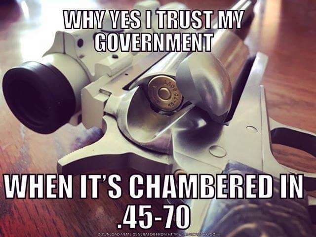 Yes I trust our government...